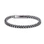 MBSS258 STAINLESS STEEL CHAIN BRACELET WITH ROPE