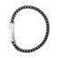 MBSS258 STAINLESS STEEL CHAIN BRACELET WITH ROPE