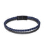 MBSS259 STAINLESS STEEL & SLIM BRAIDED LEATHER BRACELET
