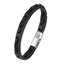 MBSS260 STAINLESS STEEL BRAIDED LEATHER BRACELET