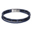 MBSS260 STAINLESS STEEL BRAIDED LEATHER BRACELET