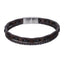 MBSS260 STAINLESS STEEL BRAIDED LEATHER BRACELET