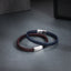 MBSS269 STAINLESS STEEL BRAIDED LEATHER BRACELET