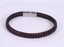 MBSS269 STAINLESS STEEL BRAIDED LEATHER BRACELET