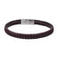 MBSS269 STAINLESS STEEL BRAIDED LEATHER BRACELET
