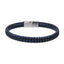 MBSS269 STAINLESS STEEL BRAIDED LEATHER BRACELET