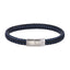 MBSS269 STAINLESS STEEL BRAIDED LEATHER BRACELET