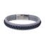 MBSS270 STAINLESS STEEL LEATHER BRACELET