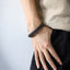 MBSS270 STAINLESS STEEL LEATHER BRACELET