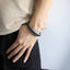 MBSS270 STAINLESS STEEL LEATHER BRACELET