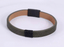 MBSS271 STAINLESS STEEL LEATHER BRACELET WITH PATTERN