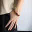 MBSS271 STAINLESS STEEL LEATHER BRACELET WITH PATTERN