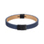 MBSS271 STAINLESS STEEL LEATHER BRACELET WITH PATTERN