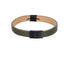 MBSS271 STAINLESS STEEL LEATHER BRACELET WITH PATTERN