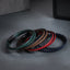 MBSS272 STAINLESS STEEL DOUBLE BRAIDED LEATHER BRACELET