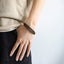 MBSS272 STAINLESS STEEL DOUBLE BRAIDED LEATHER BRACELET
