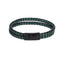MBSS272 STAINLESS STEEL DOUBLE BRAIDED LEATHER BRACELET