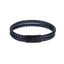 MBSS272 STAINLESS STEEL DOUBLE BRAIDED LEATHER BRACELET