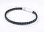 MBSS273 STAINLESS STEEL BRAIDED LEATHER BRACELET