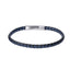 MBSS273 STAINLESS STEEL BRAIDED LEATHER BRACELET