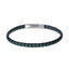 MBSS273 STAINLESS STEEL BRAIDED LEATHER BRACELET
