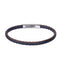 MBSS273 STAINLESS STEEL BRAIDED LEATHER BRACELET
