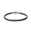 MBSS273 STAINLESS STEEL BRAIDED LEATHER BRACELET