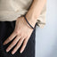 MBSS273 STAINLESS STEEL BRAIDED LEATHER BRACELET