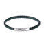 MBSS273 STAINLESS STEEL BRAIDED LEATHER BRACELET