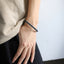 MBSS273 STAINLESS STEEL BRAIDED LEATHER BRACELET