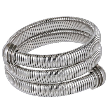 MBSS236 STAINLESS STEEL ELASTIC SNAKE CHAIN WARP BRACELET