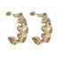 MESS101 STAINLESS STEEL CRINKLE STUD EARRING