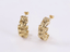 MESS101 STAINLESS STEEL CRINKLE STUD EARRING
