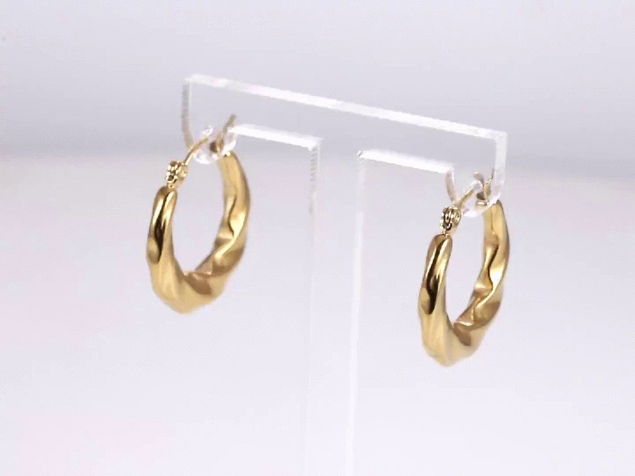 MESS49 STAINLESS STEEL ROUND HOOP EARRING