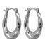 MESS49 STAINLESS STEEL ROUND HOOP EARRING