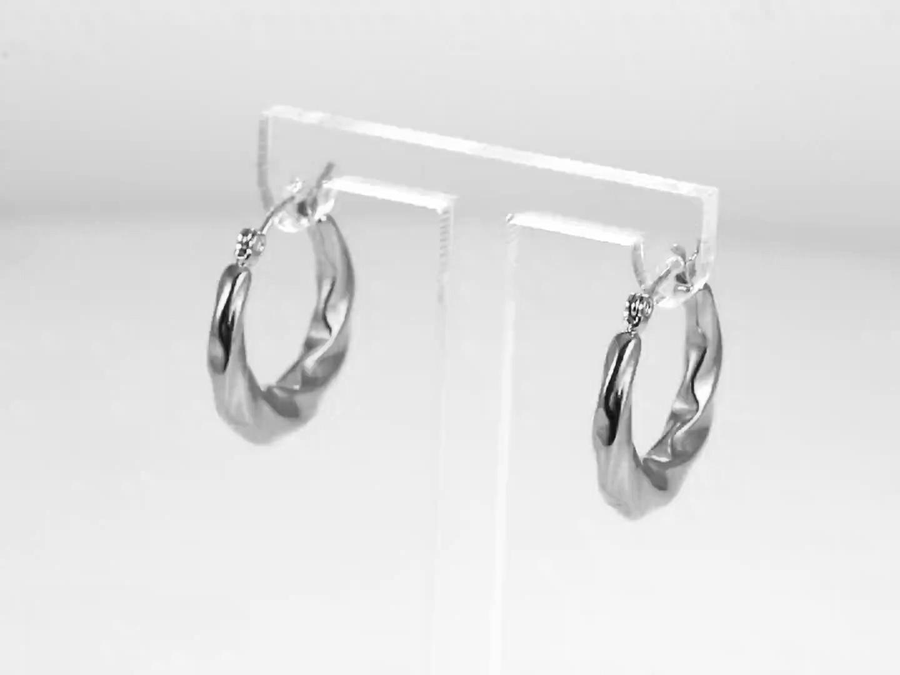 MESS49 STAINLESS STEEL ROUND HOOP EARRING