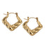 MESS50 STAINLESS STEEL SQUARE HOOP EARRING