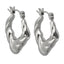 MESS50 STAINLESS STEEL SQUARE HOOP EARRING