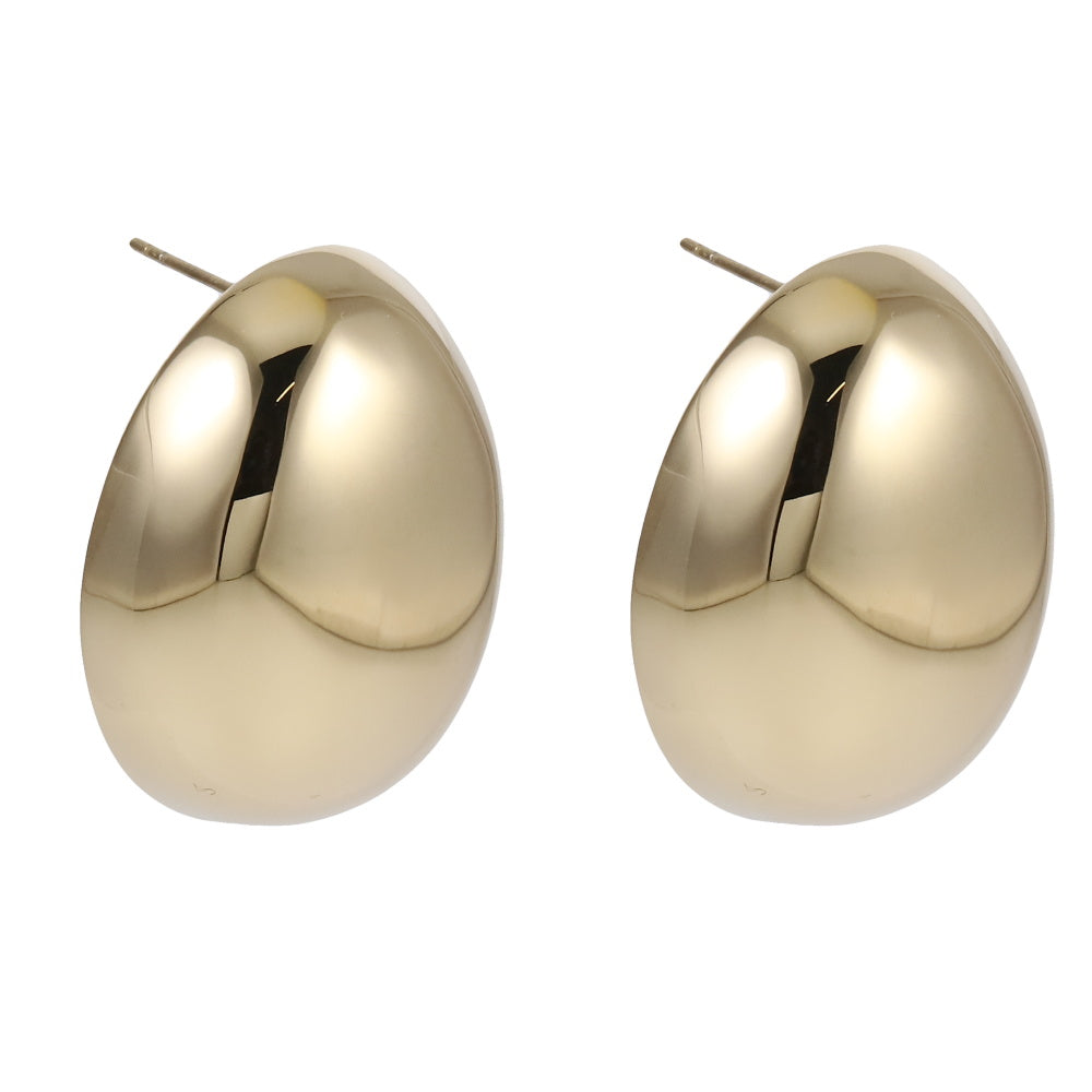 MESS57 STAINLESS STEEL OVAL EARRING