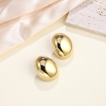 MESS57 STAINLESS STEEL OVAL EARRING