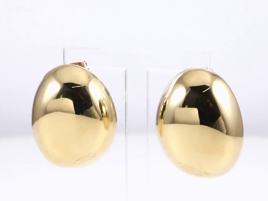 MESS57 STAINLESS STEEL OVAL EARRING