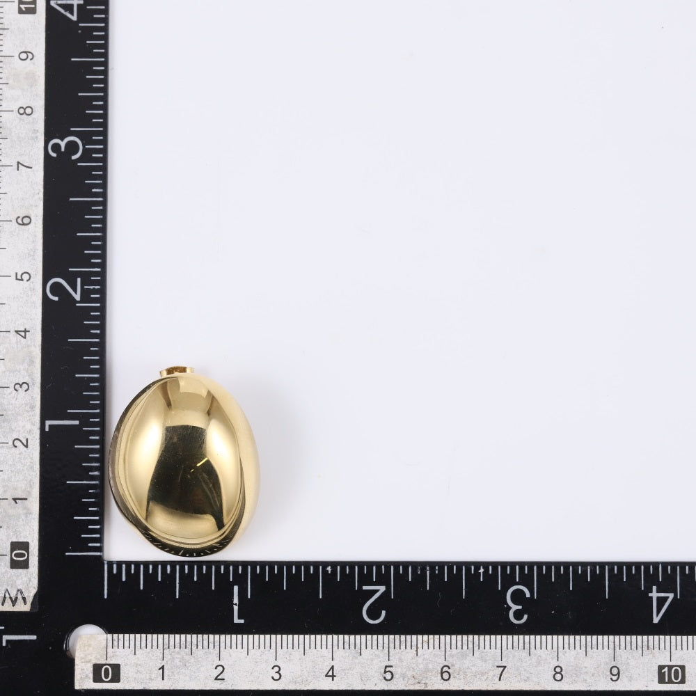 MESS57 STAINLESS STEEL OVAL EARRING