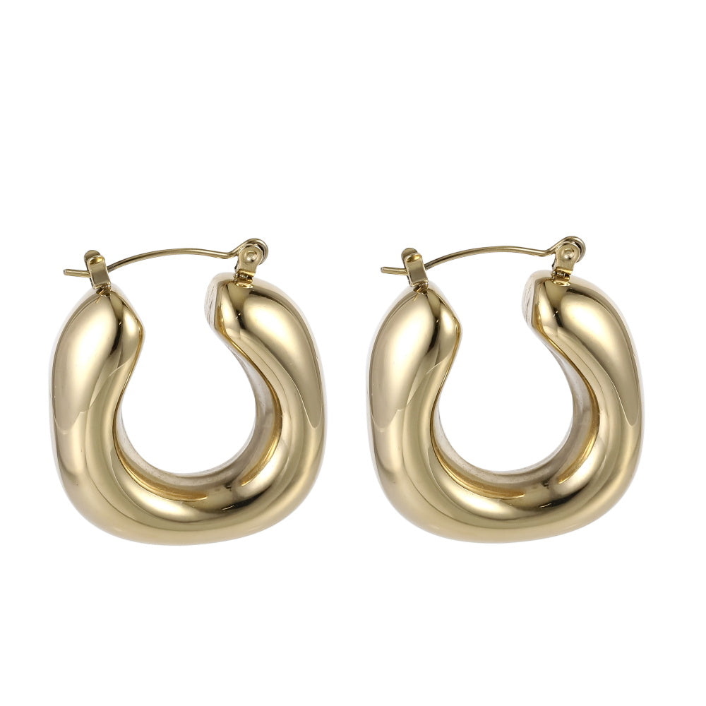 MESS58 STAINLESS STEEL HOLLOW EARRING
