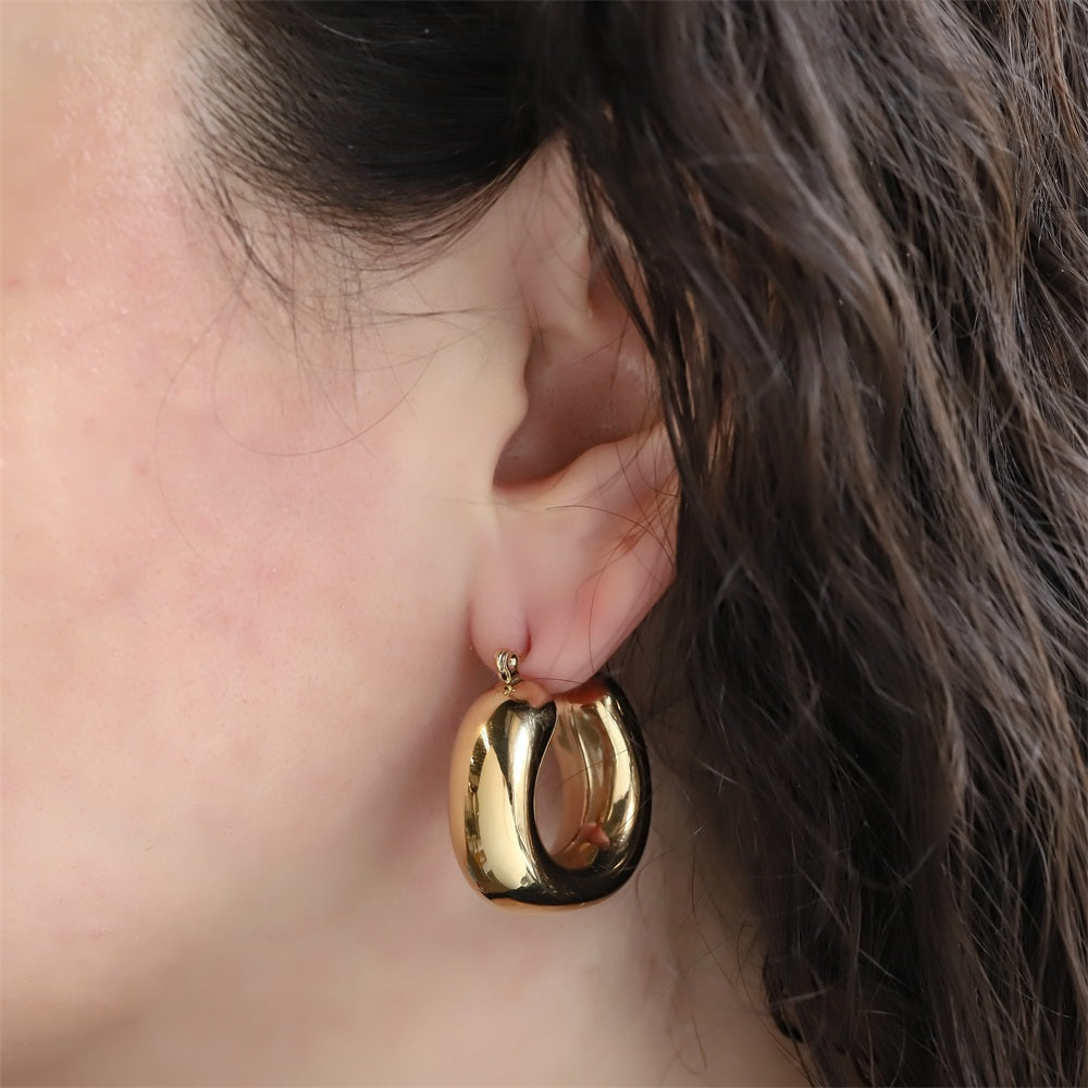 MESS58 STAINLESS STEEL HOLLOW EARRING