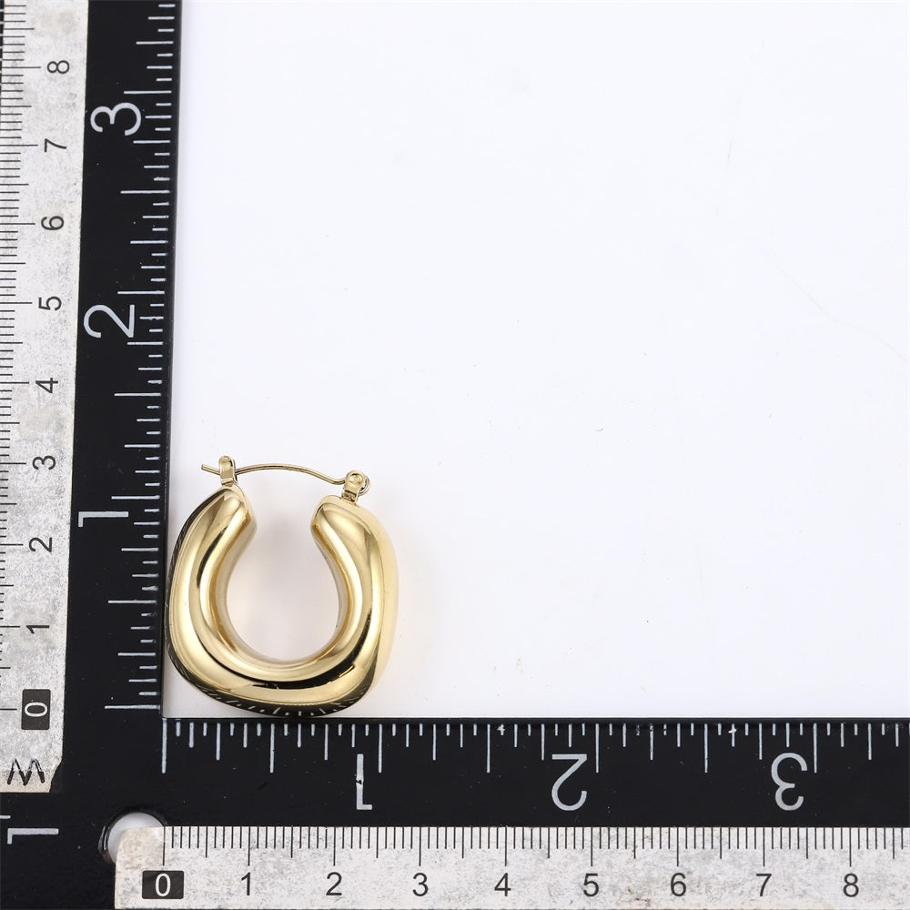 MESS58 STAINLESS STEEL HOLLOW EARRING