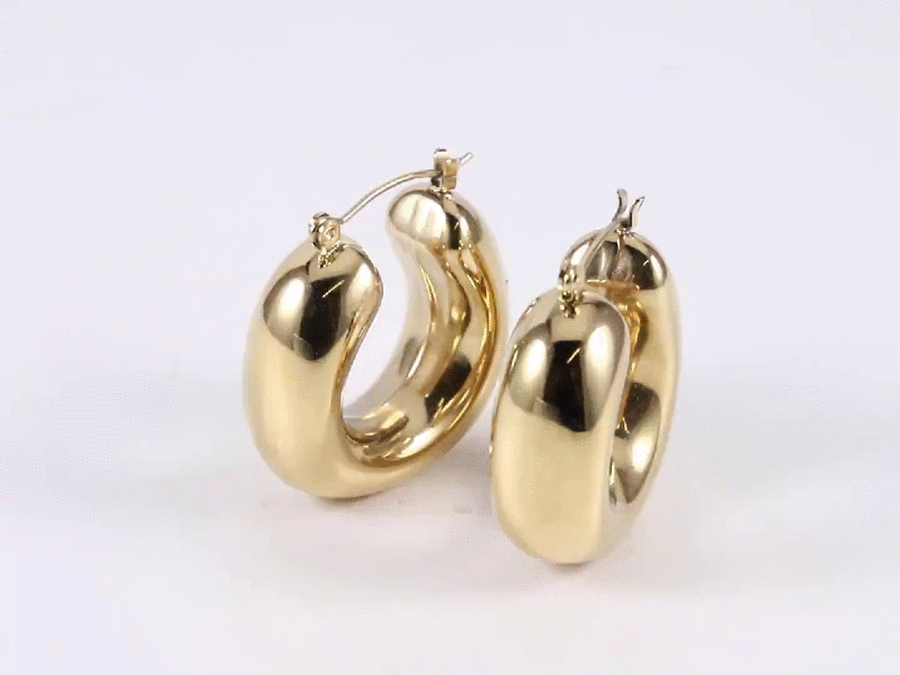 MESS58 STAINLESS STEEL HOLLOW EARRING