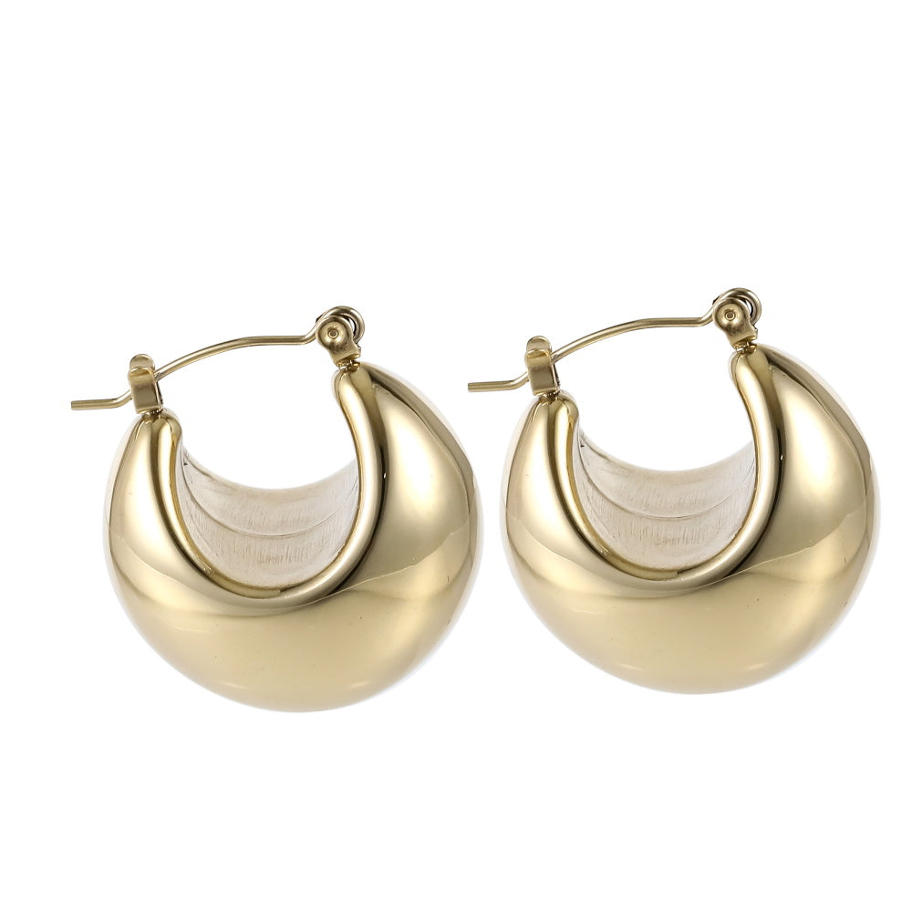 MESS59 STAINLESS STEEL HOLLOW EARRING