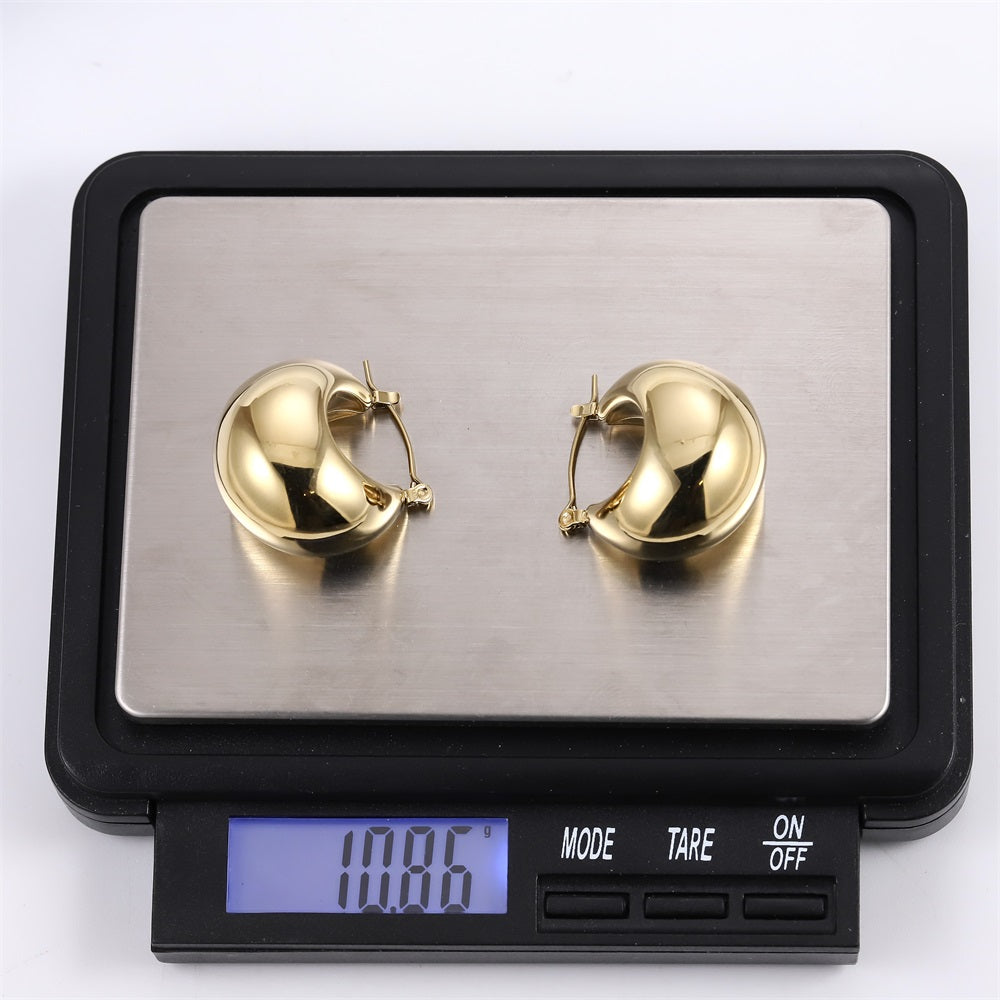 MESS59 STAINLESS STEEL HOLLOW EARRING