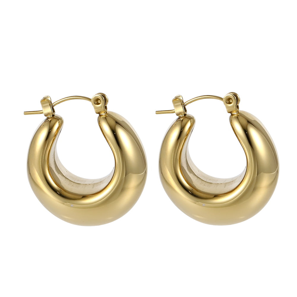 MESS60 STAINLESS STEEL HOLLOW EARRING