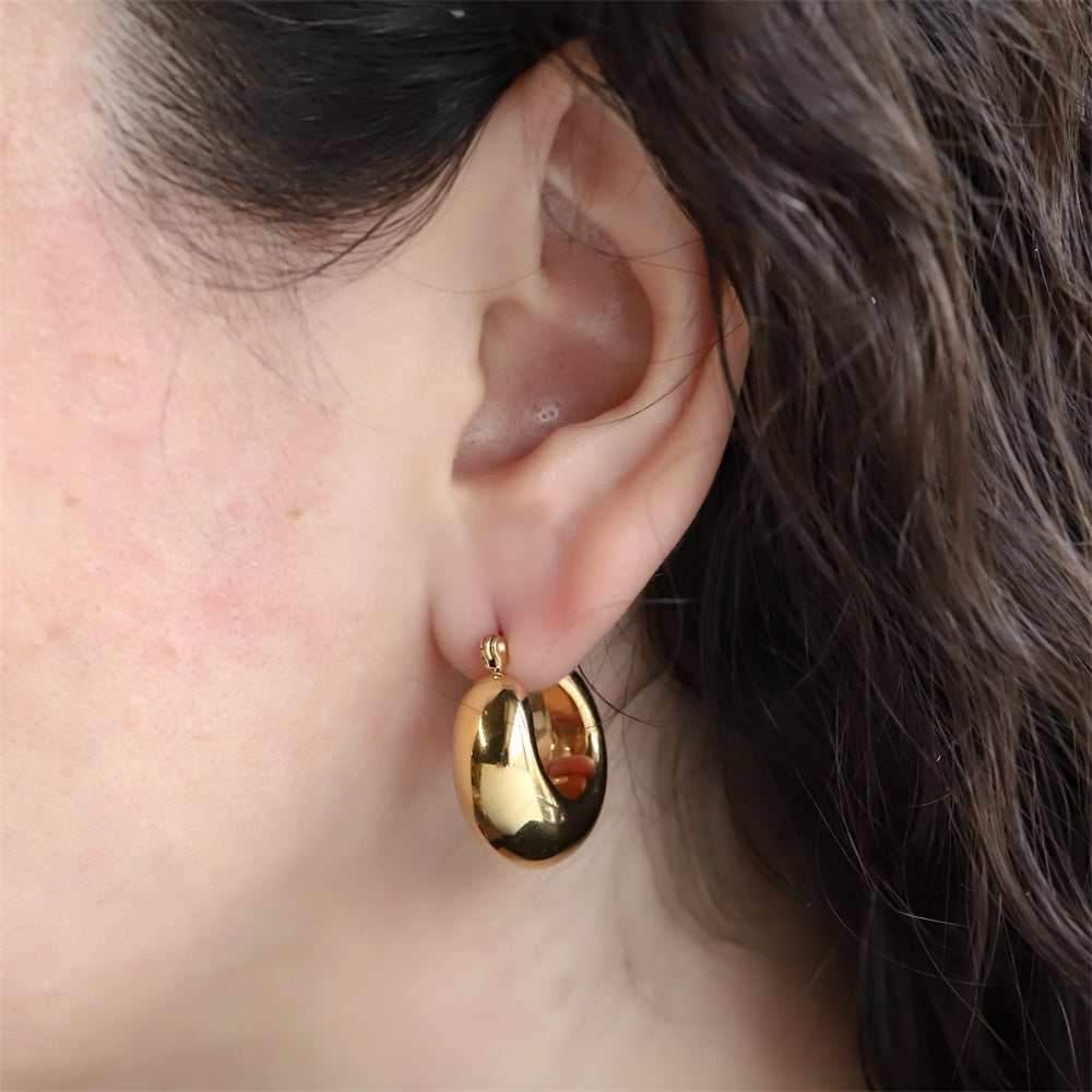MESS60 STAINLESS STEEL HOLLOW EARRING